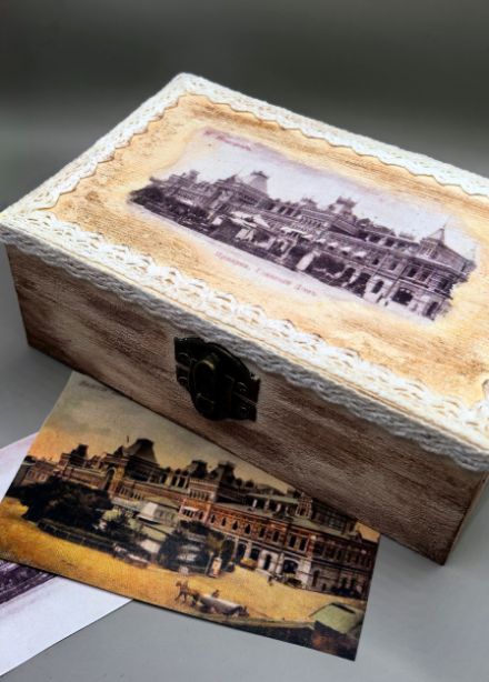 Мастер-класс по декорированию деревянной шкатулки в технике декупаж от Ольги Кругловой (творческая мастерская VATA HOME)