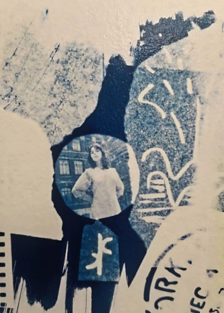 Берлинская лазурь. Коллажный мастер-класс.