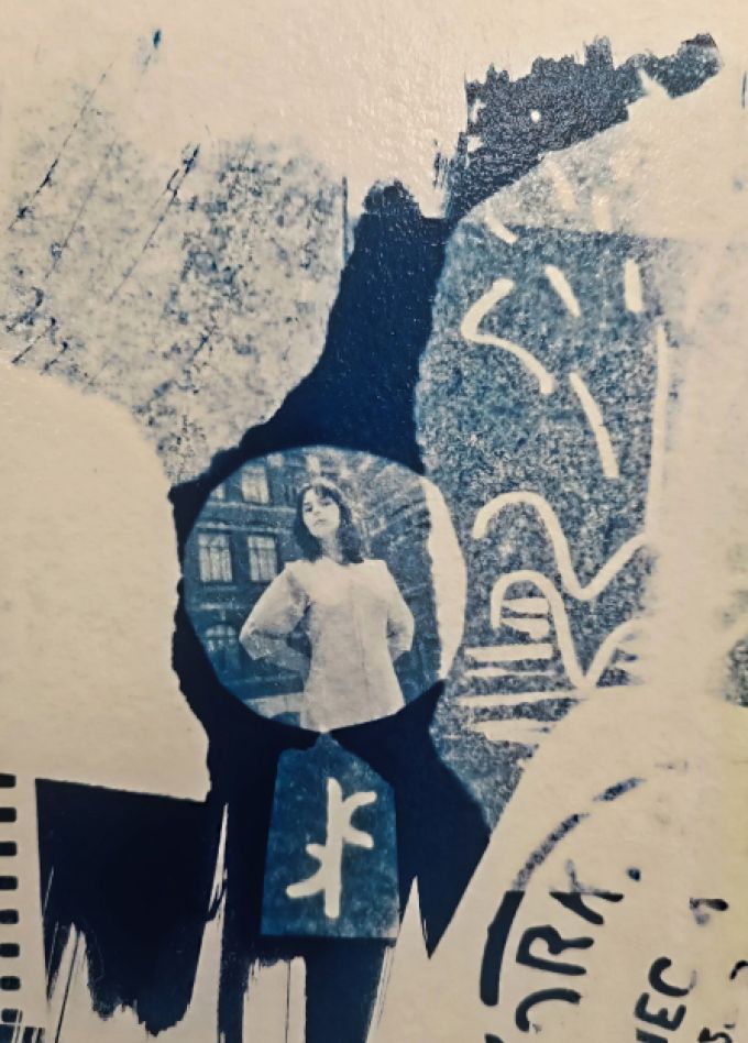 Берлинская лазурь. Коллажный мастер-класс.