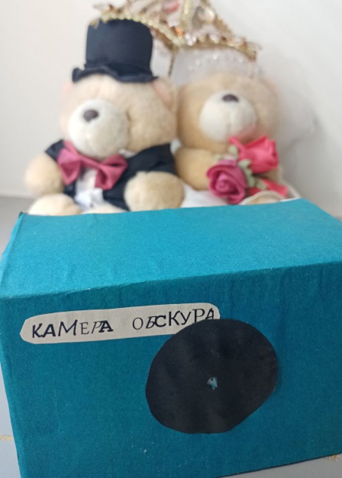 Портрет плюшевого медвежонка