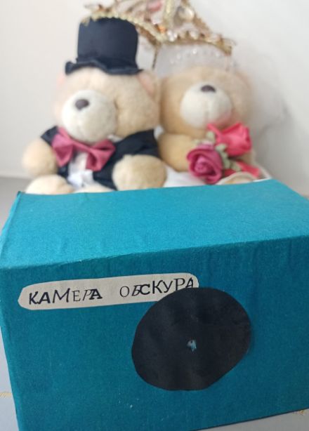 Портрет плюшевого медвежонка
